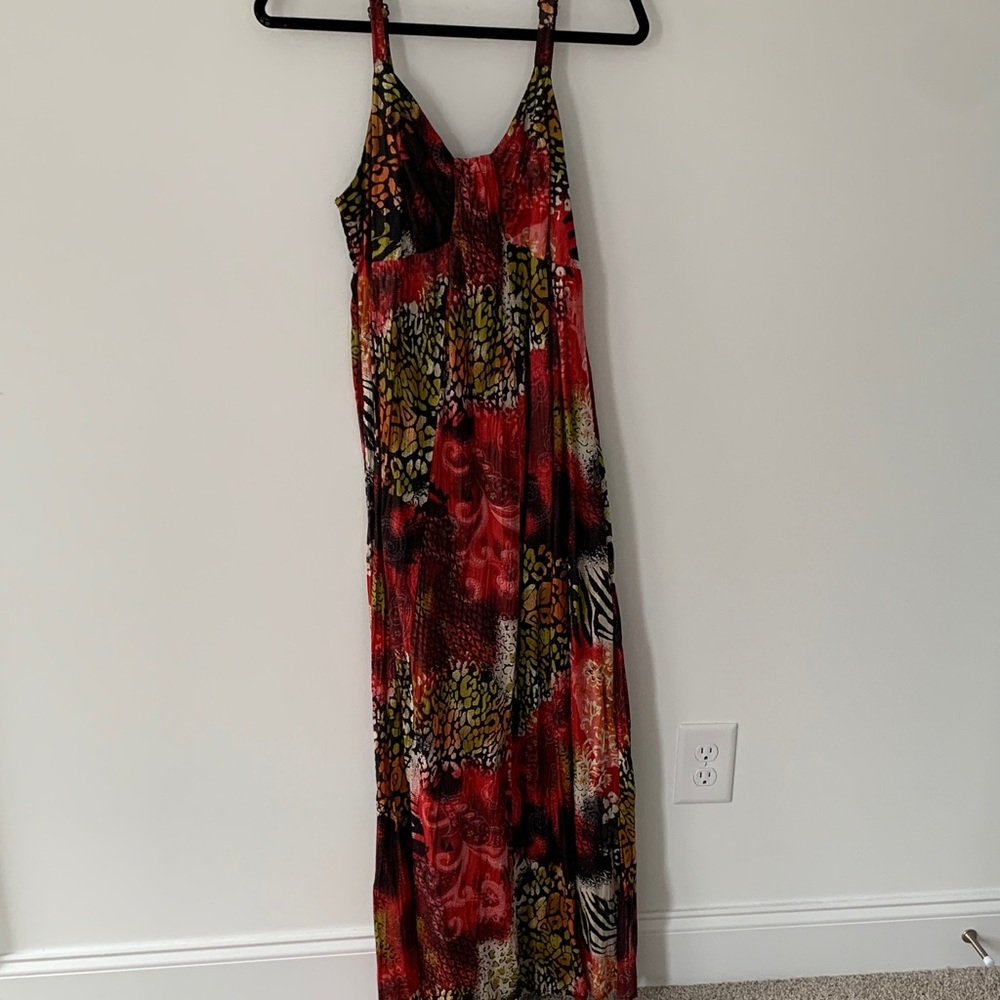 Vasna batik cotton maxi sundress lined M NWOT